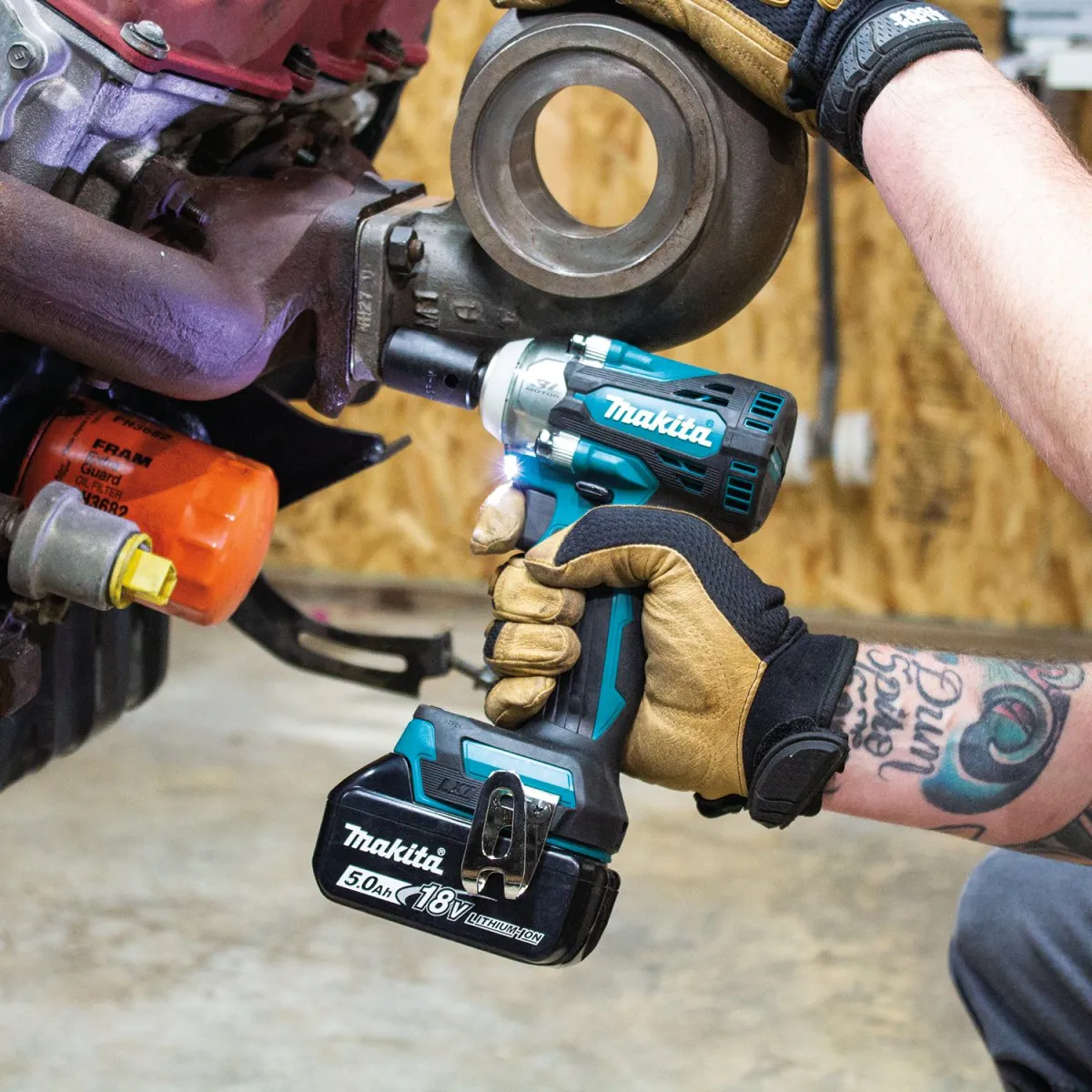 18V LXT® Lithium‑Ion Brushless Cordless 4‑Speed 1/2" Sq. Drive Impact Wrench w/ Friction Ring Anvil