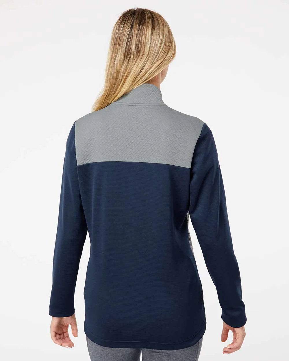 Adidas Ladies Textured Mixed Media Full-Zip Jacket