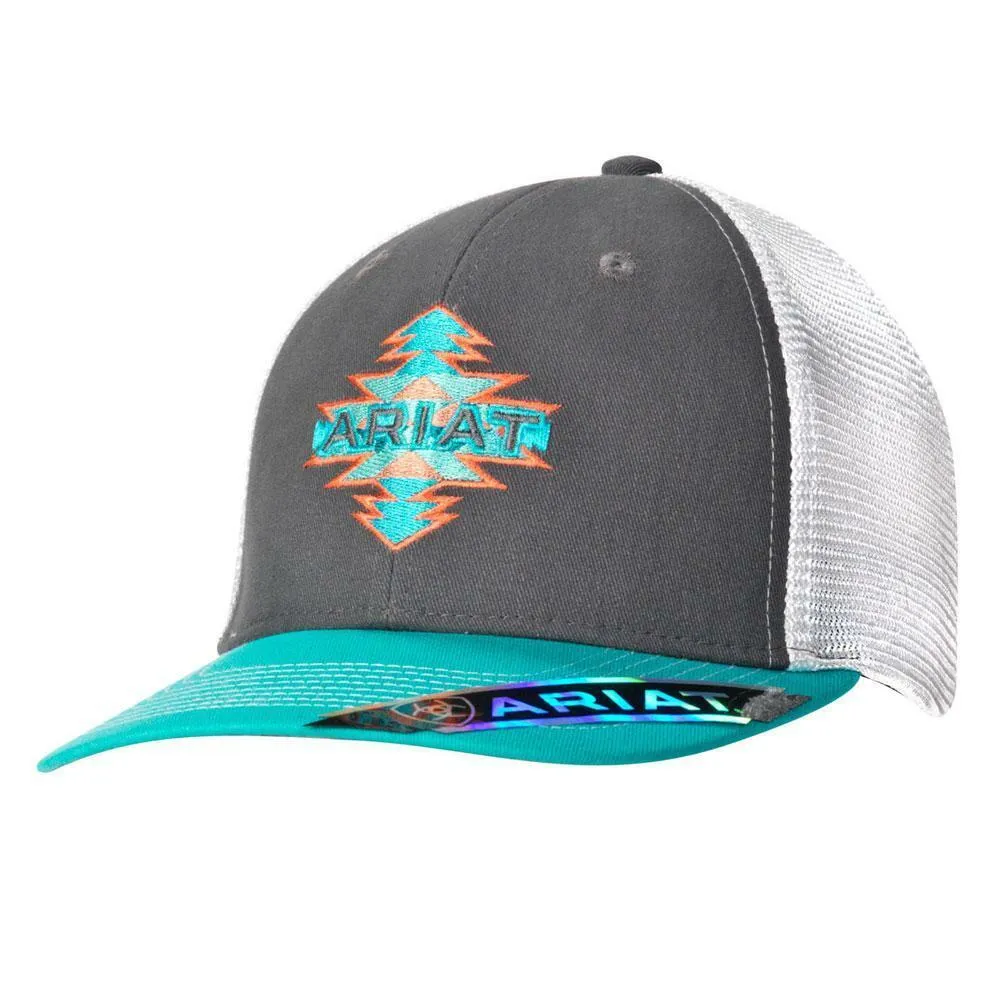 ARIAT Ladie's Aztec Logo Grey Cap 1511206