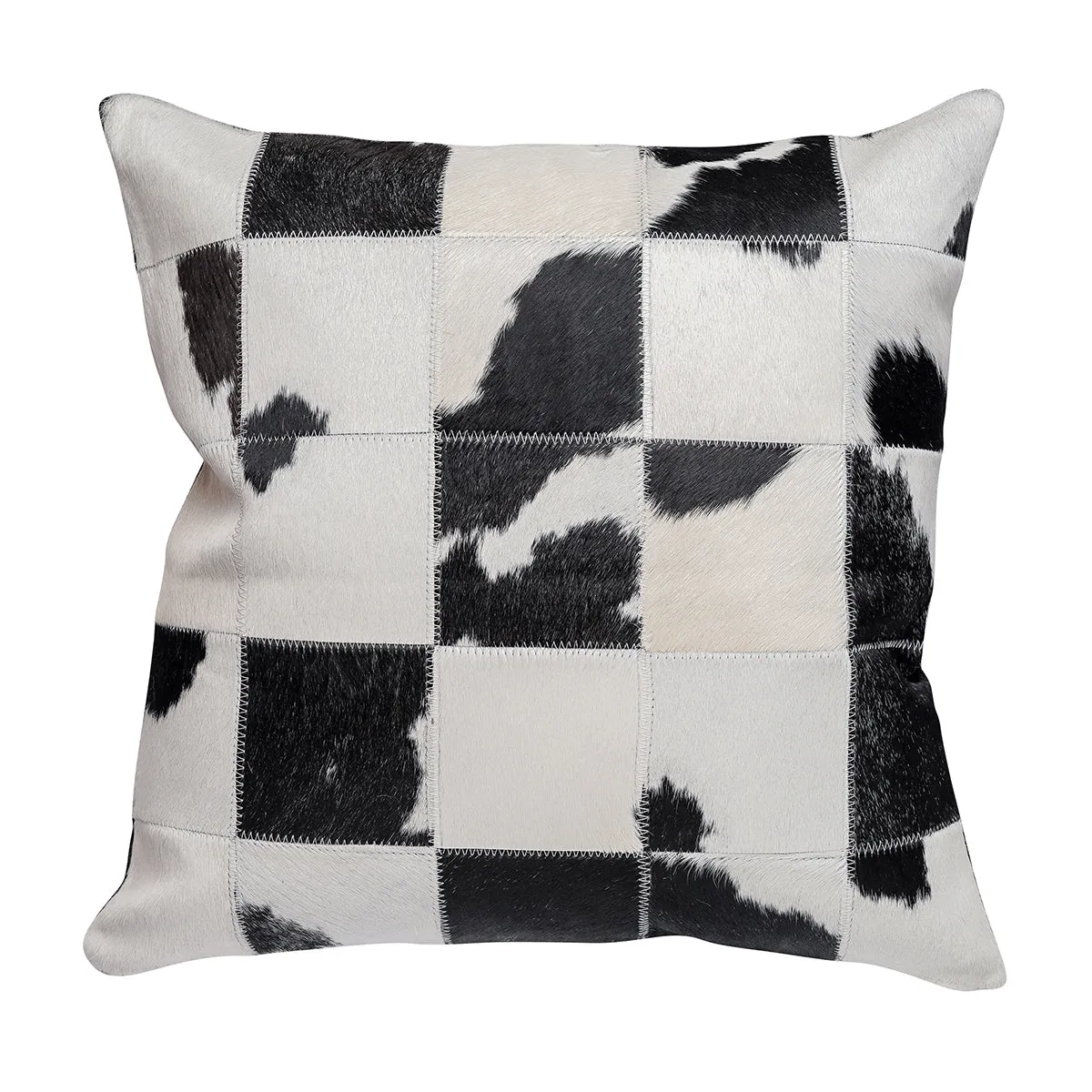 Black & White Cloudy Patch Pillow