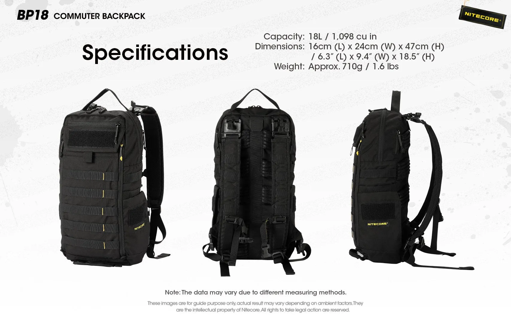 BP18 Modular Backpack - 18L Capacity