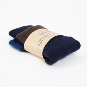 Brown & Blue Cashmere Wrist Warmer