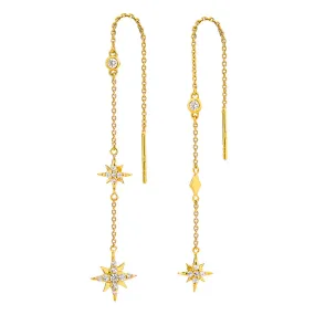 Celestial Chain Earrings - Gold