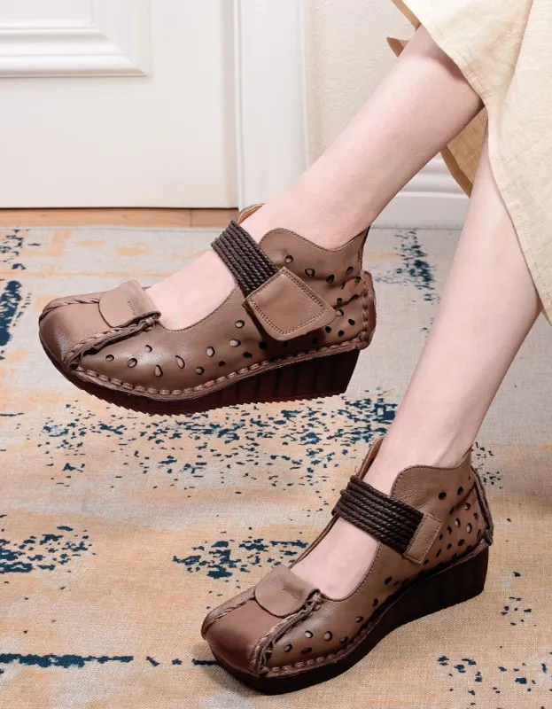 Cow Tendon Retro Leather Handmade Shoes