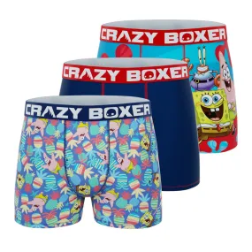 CRAZYBOXER Spongebob Friends Men's Boxer Briefs (3 Pack)