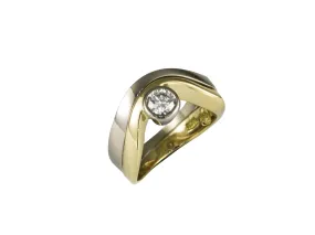 Diamond Engagement Ring Design, Yellow & White Gold