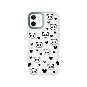 iPhone 12 Panda Heart Phone Case MagSafe Compatible