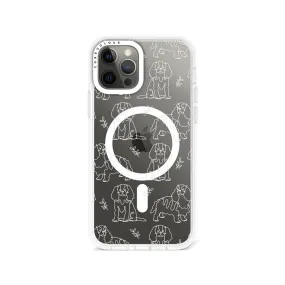 iPhone 12 Pro Cocker Spaniel Minimal Line Phone Case Magsafe Compatible