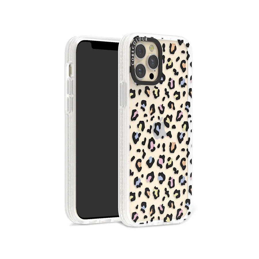 iPhone 12 Pro Colourful Leopard Glitter Phone Case Magsafe Compatible