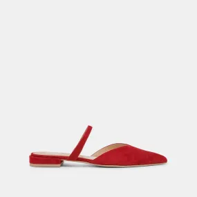 KANIKA FLATS CRIMSON SUEDE