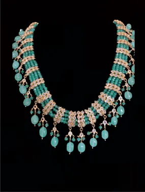 LN69 Esra multipendant necklace-light green   ( READY TO SHIP )