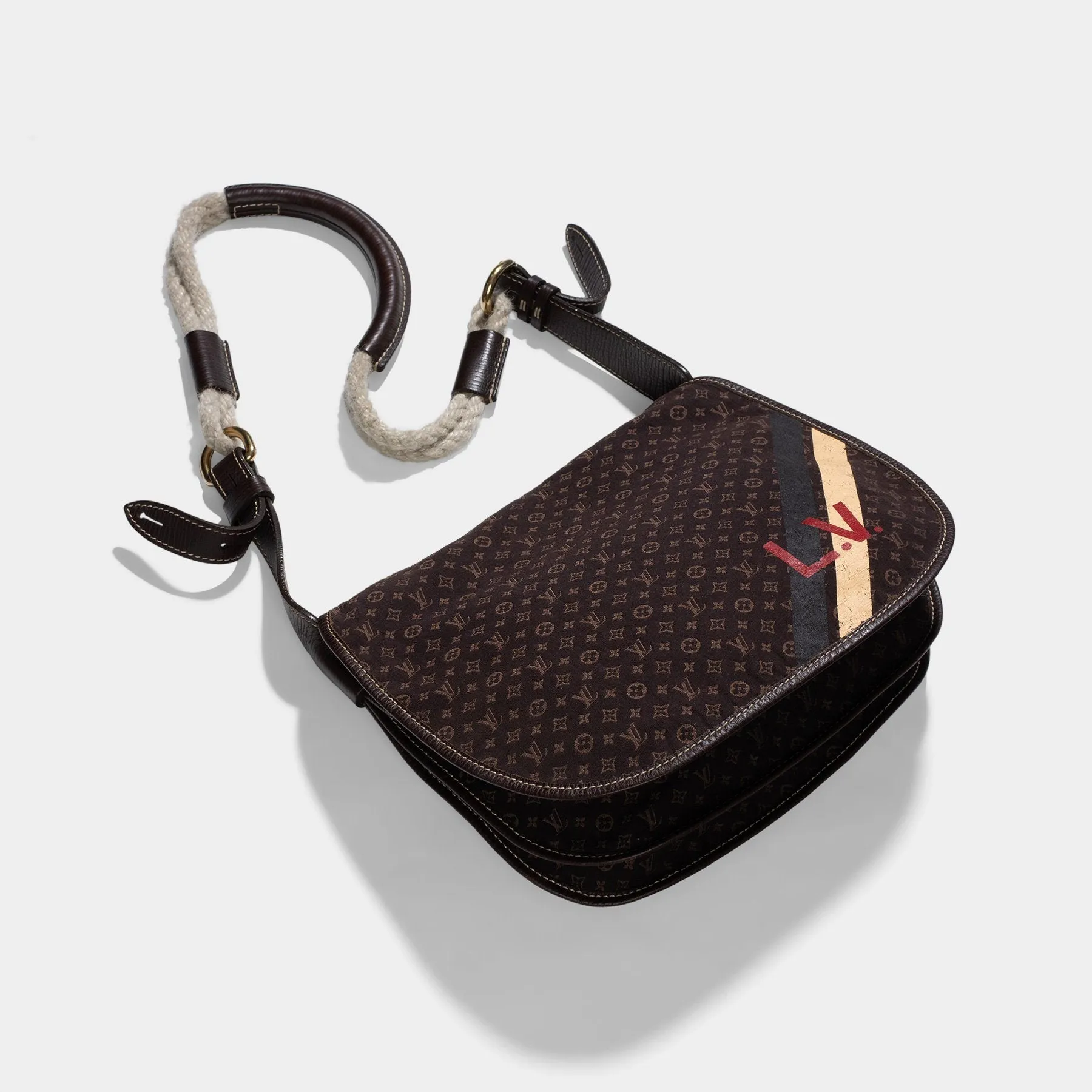 Louis Vuitton Limited Edition Amman Rope Flap Messenger Bag