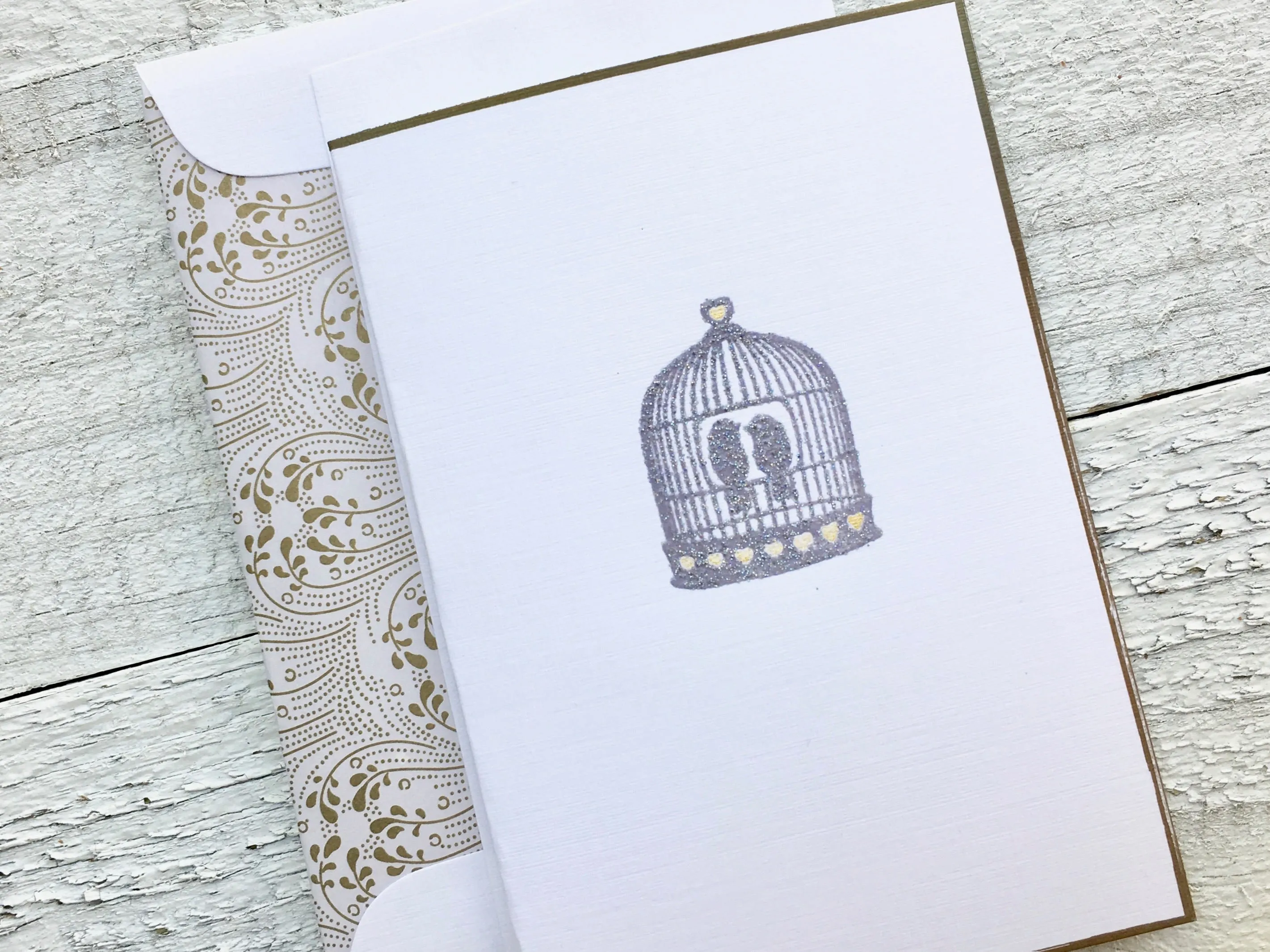 Lovebirds Note Cards - Birdcage Cards - Lovebirds Cards - Birdcage Note Cards - Lovebirds Stationery - Thank You Cards - Blank Note Cards