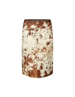 Pax Skirt — Brown / White Cow