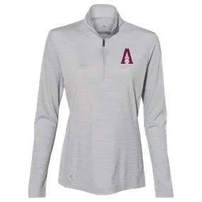 Quarter Zip - Adidas - Grey - Ladies' - A Logo