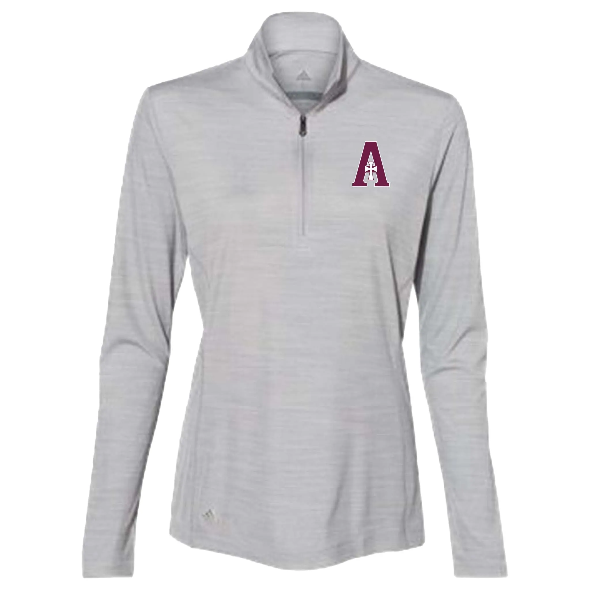 Quarter Zip - Adidas - Grey - Ladies' - A Logo