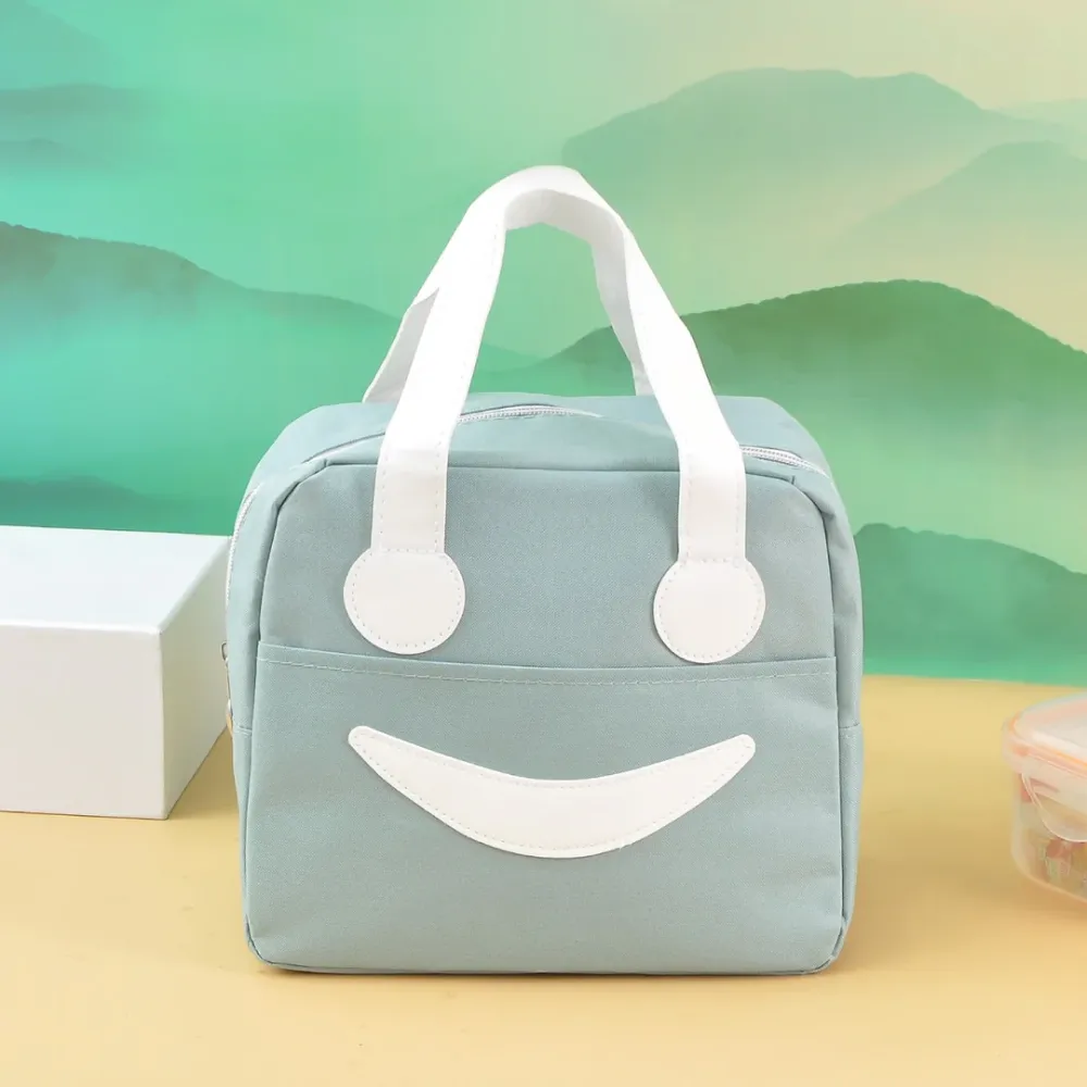 Stylish and elegant smiley lunch bag .